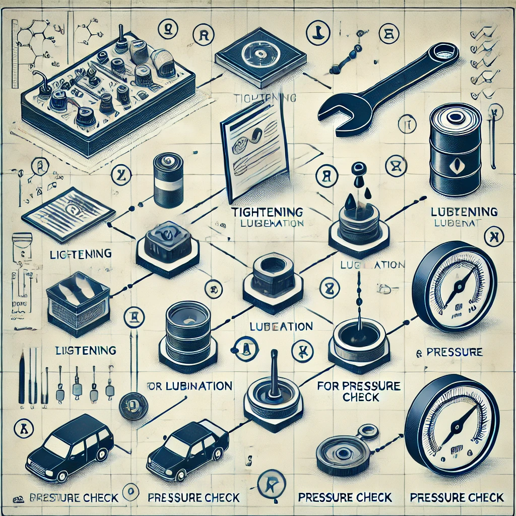 DALL·E 2025-01-30 17.33.04 - A detailed visual representation of a maintenance workflow checklist for industrial machinery. The image includes a step-by-step process with numbered.webp